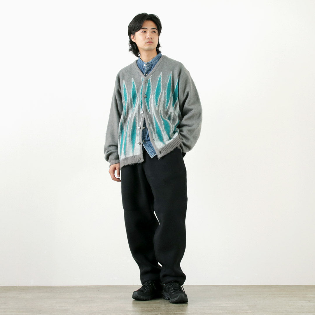 TOWN CRAFT(タウンクラフト) ヴィンテージパターン シャギー カーディガン