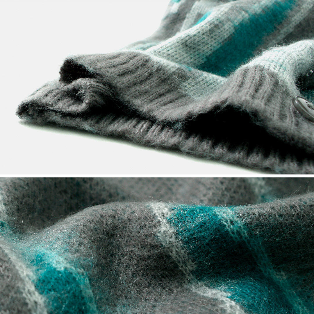 TOWN CRAFT(タウンクラフト) ヴィンテージパターン シャギー カーディガン