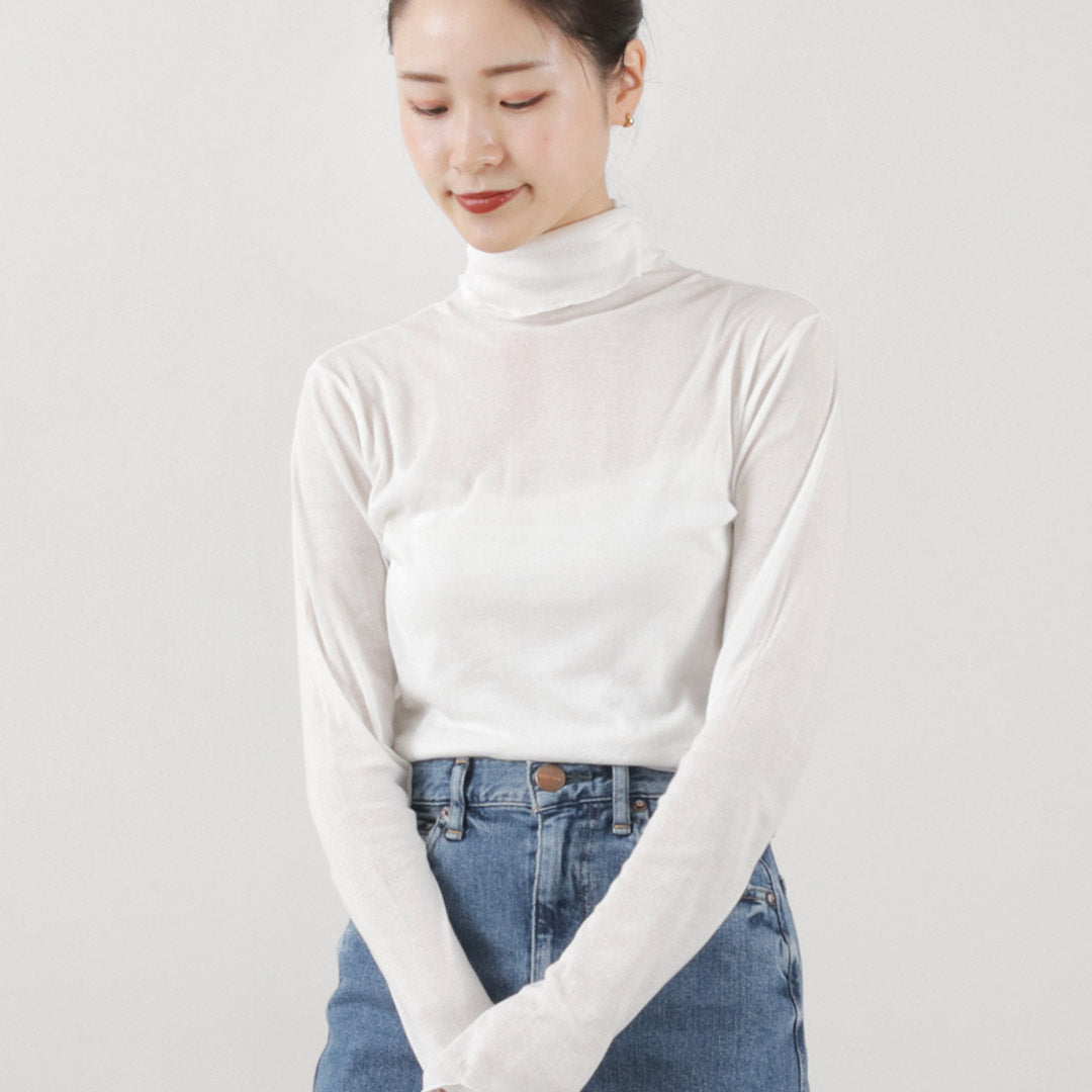 ROBERT P.MILLER(ロバートピーミラー) シアー パネルリブ タートル ロングスリーブ TEE