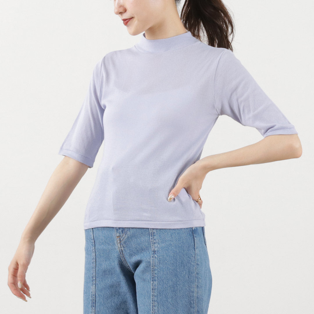 ROBERT P.MILLER(ロバートピーミラー) シアー パネルリブ ハーフスリーブ TEE