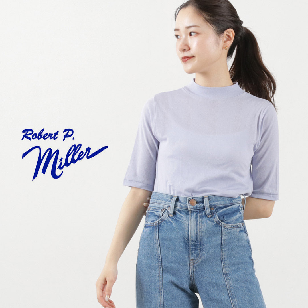 ROBERT P.MILLER(ロバートピーミラー) シアー パネルリブ ハーフスリーブ TEE