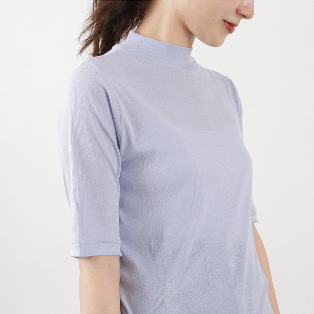 ROBERT P.MILLER(ロバートピーミラー) シアー パネルリブ ハーフスリーブ TEE