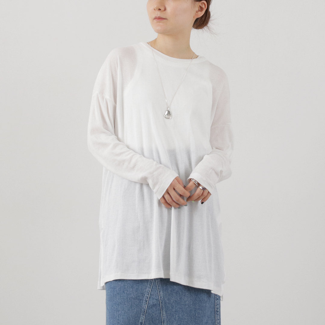 ROBERT P.MILLER(ロバートピーミラー) シアー パネルリブ クルー ロングスリーブ TEE