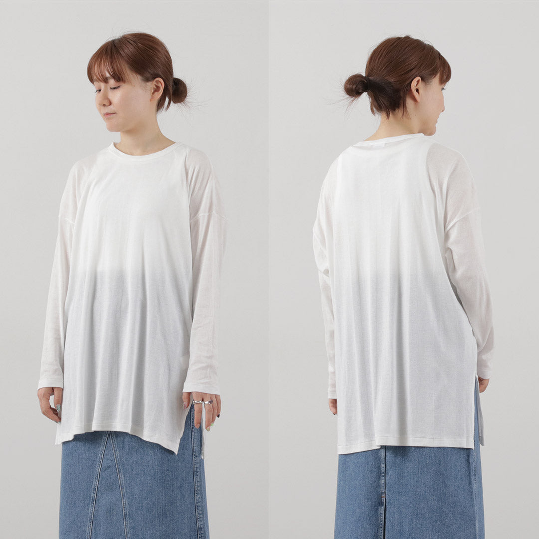 ROBERT P.MILLER(ロバートピーミラー) シアー パネルリブ クルー ロングスリーブ TEE