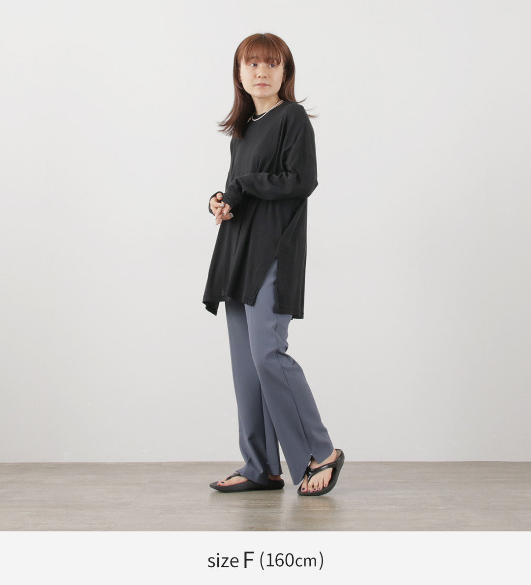 ROBERT P.MILLER(ロバートピーミラー) シアー パネルリブ クルー ロングスリーブ TEE