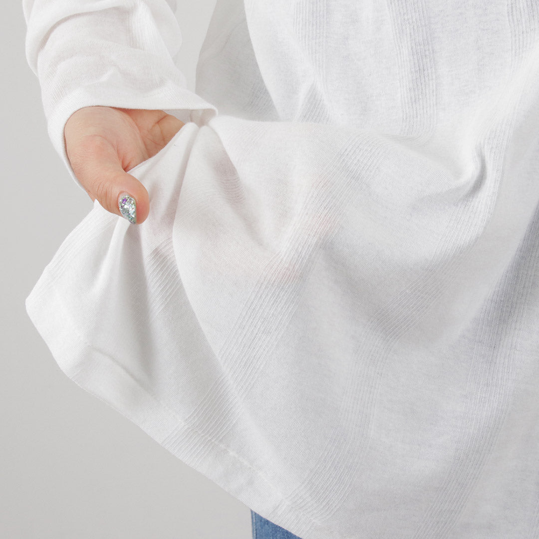 ROBERT P.MILLER(ロバートピーミラー) シアー パネルリブ クルー ロングスリーブ TEE