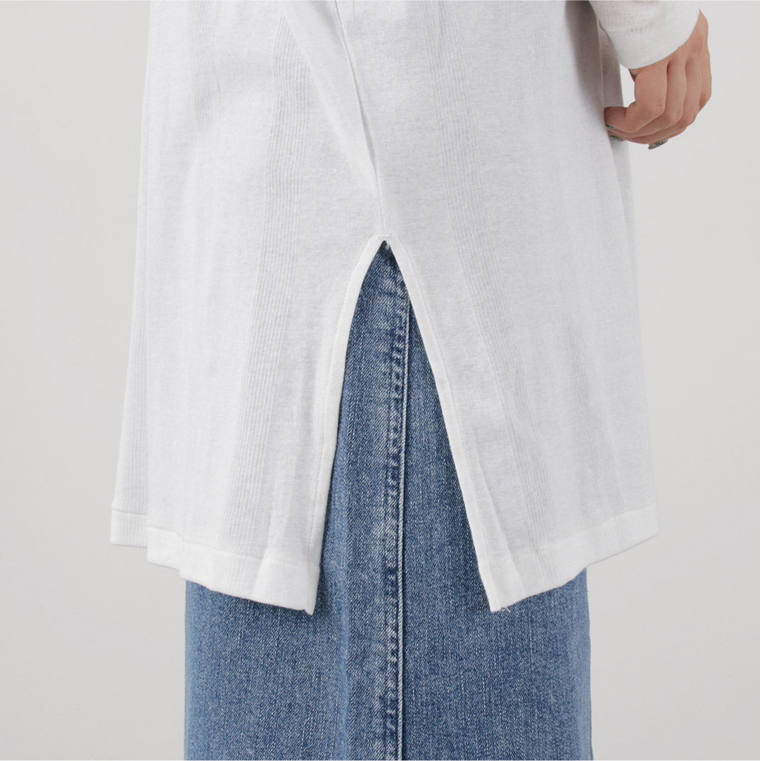 ROBERT P.MILLER(ロバートピーミラー) シアー パネルリブ クルー ロングスリーブ TEE