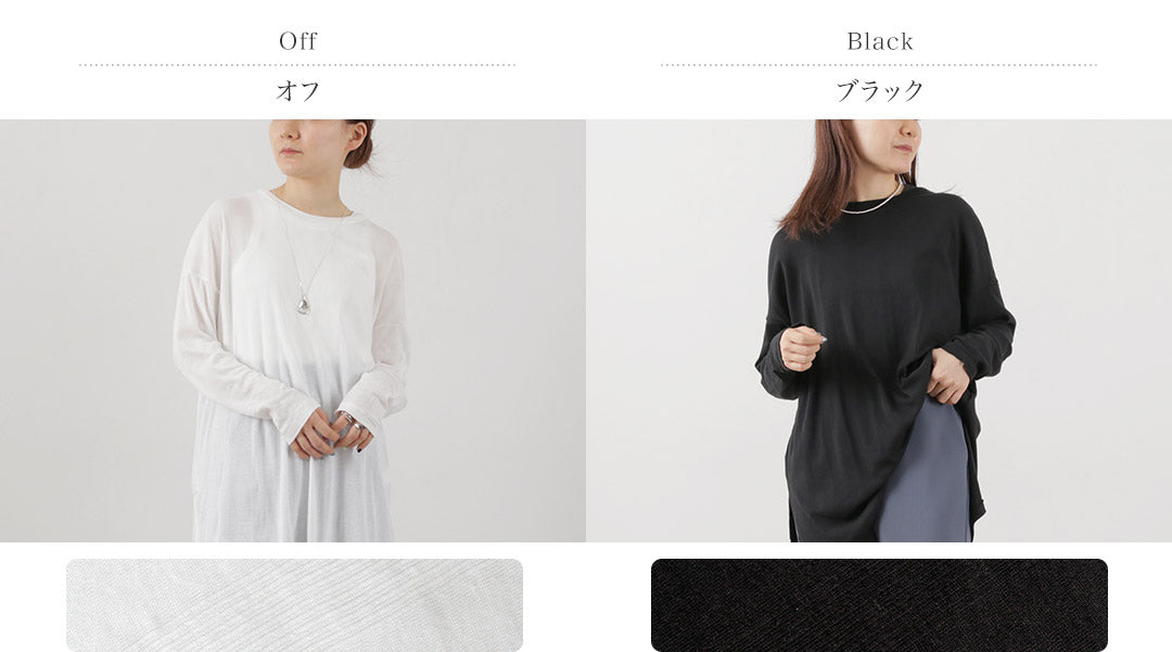 ROBERT P.MILLER(ロバートピーミラー) シアー パネルリブ クルー ロングスリーブ TEE