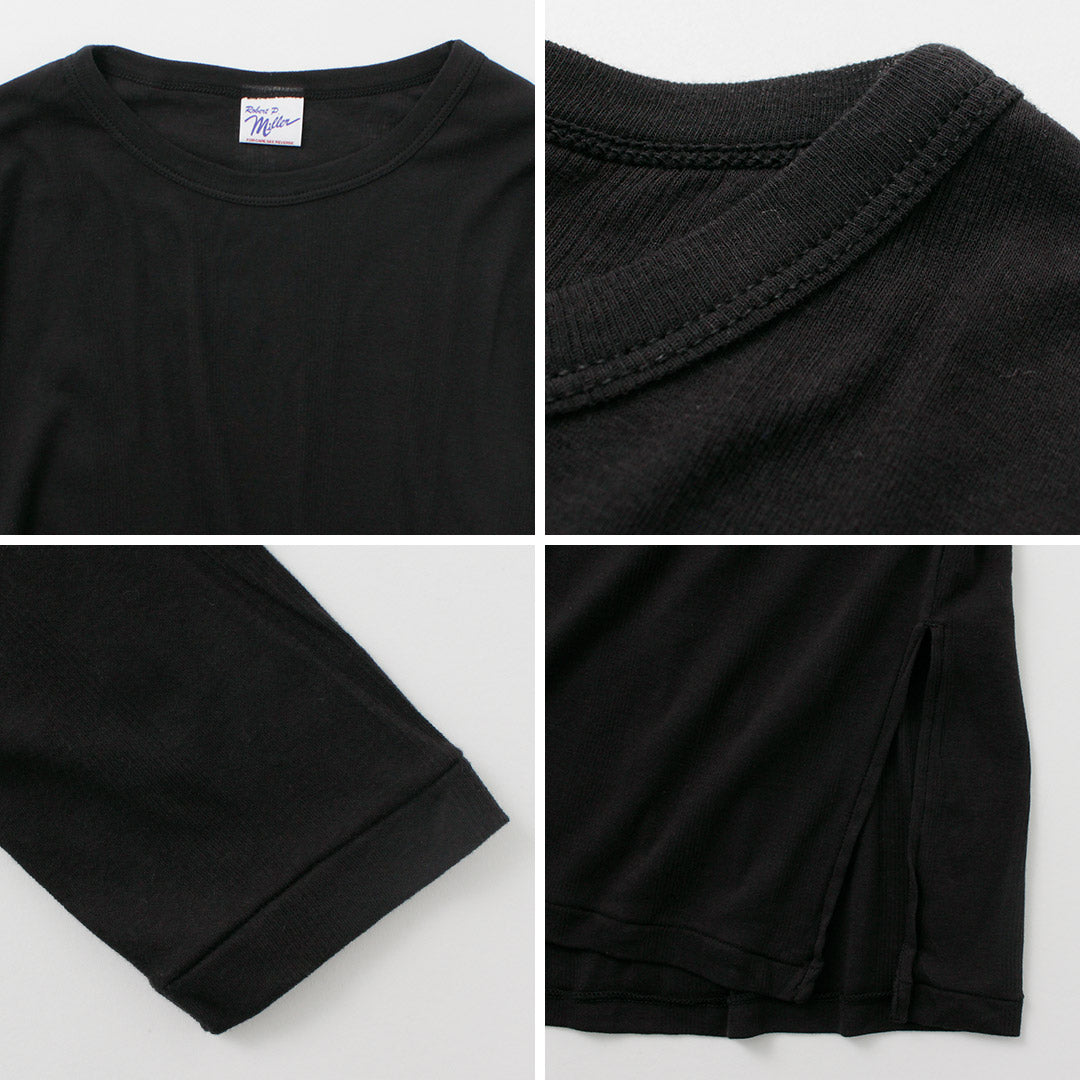 ROBERT P.MILLER(ロバートピーミラー) シアー パネルリブ クルー ロングスリーブ TEE