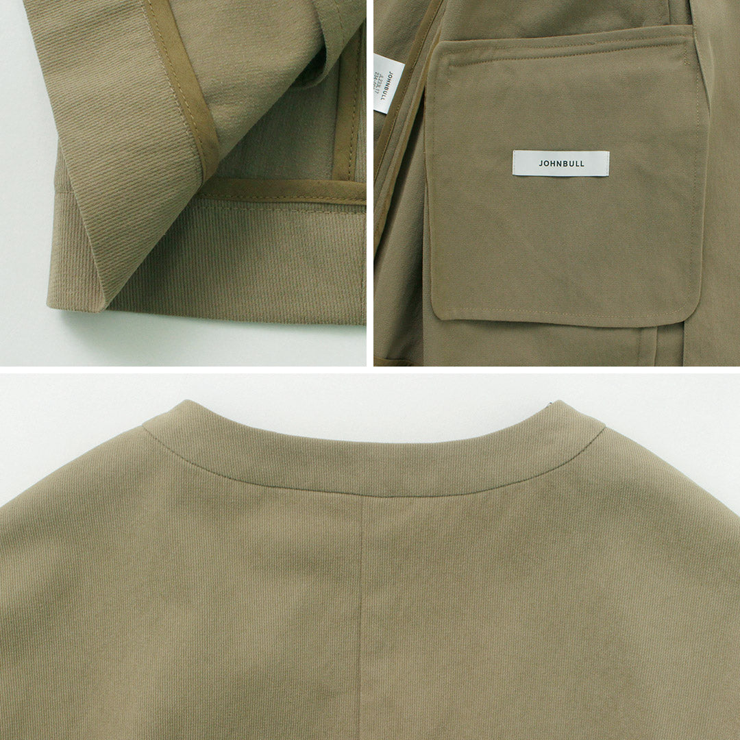 【50%OFF】JOHNBULL(ジョンブル) ノーカラージャケット