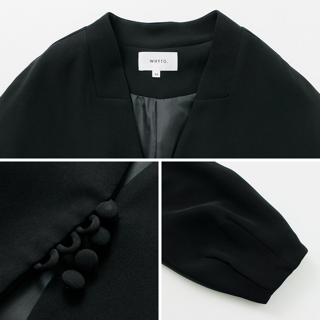 WHYTO.(ホワイト) スリットネック ジャケット