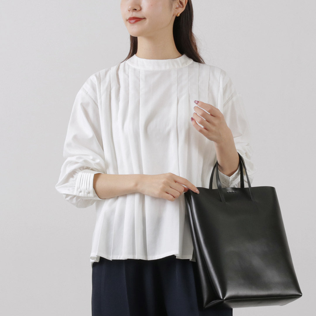 WHYTO.(ホワイト) フロント プリーツ ブラウス