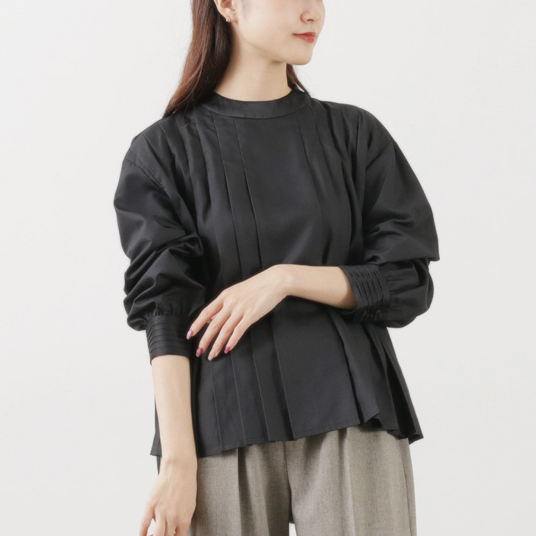 WHYTO.(ホワイト) フロント プリーツ ブラウス