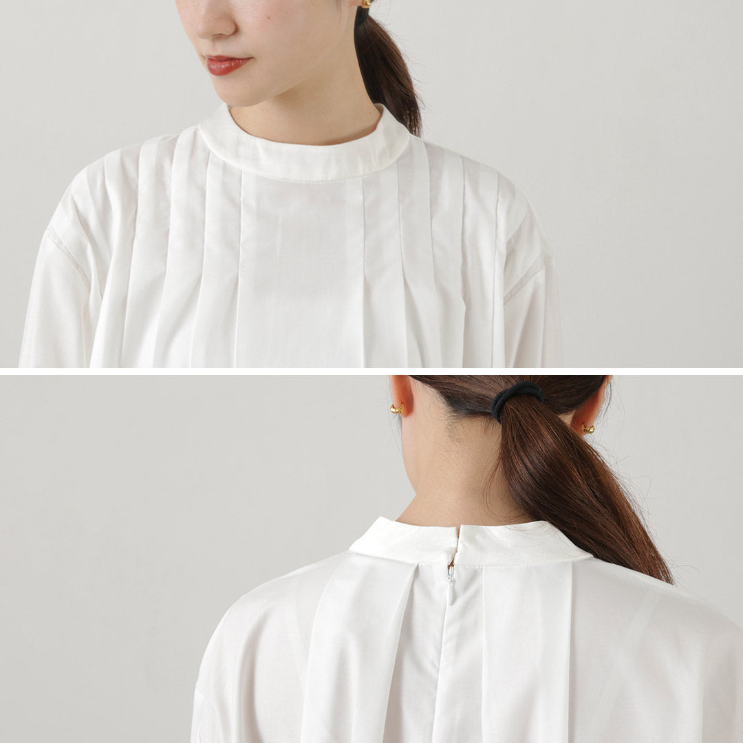 WHYTO.(ホワイト) フロント プリーツ ブラウス