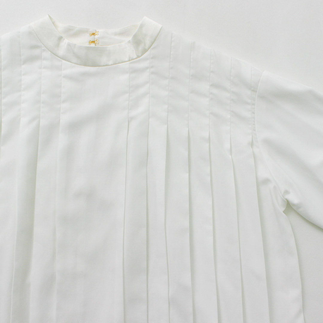 WHYTO.(ホワイト) フロント プリーツ ブラウス