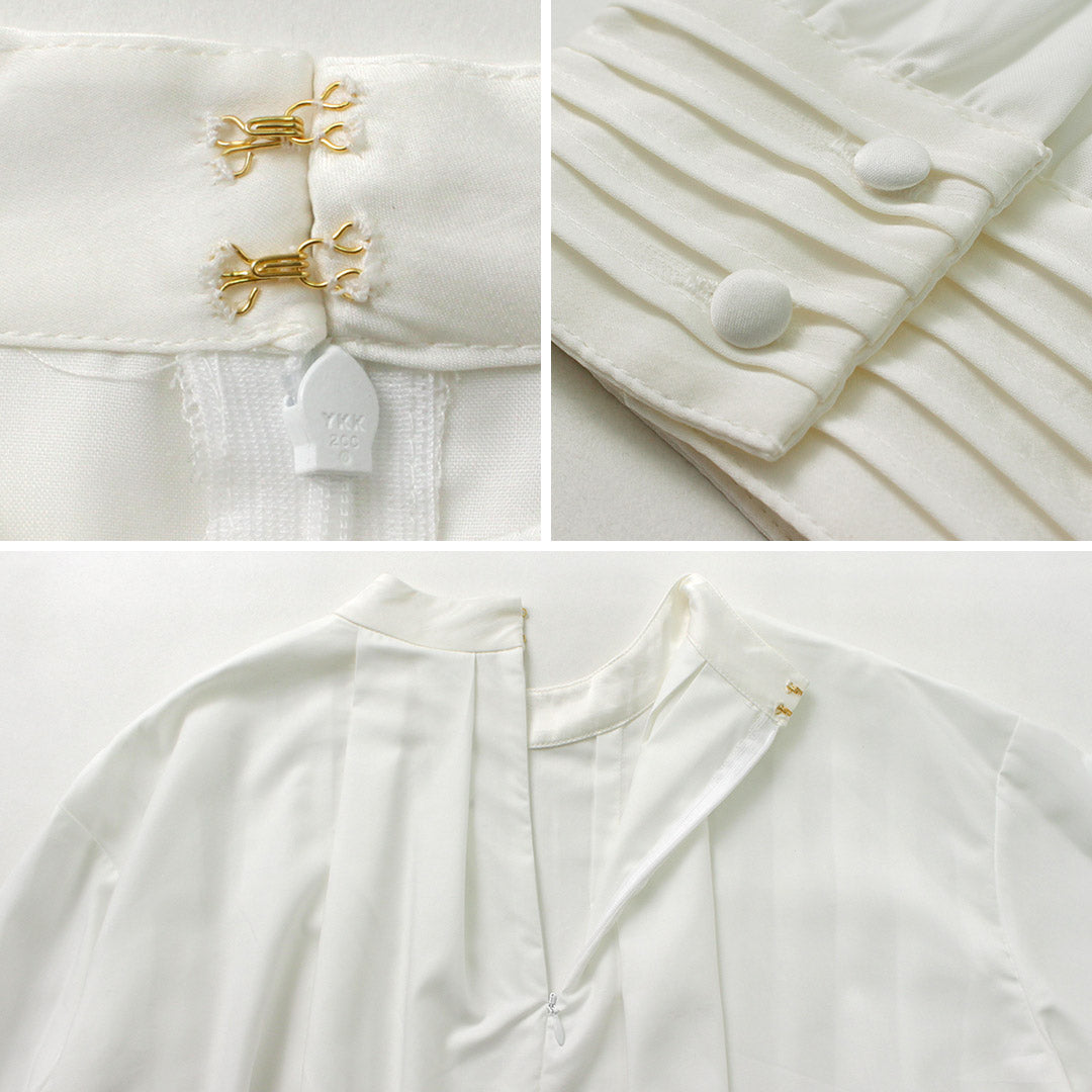 WHYTO.(ホワイト) フロント プリーツ ブラウス