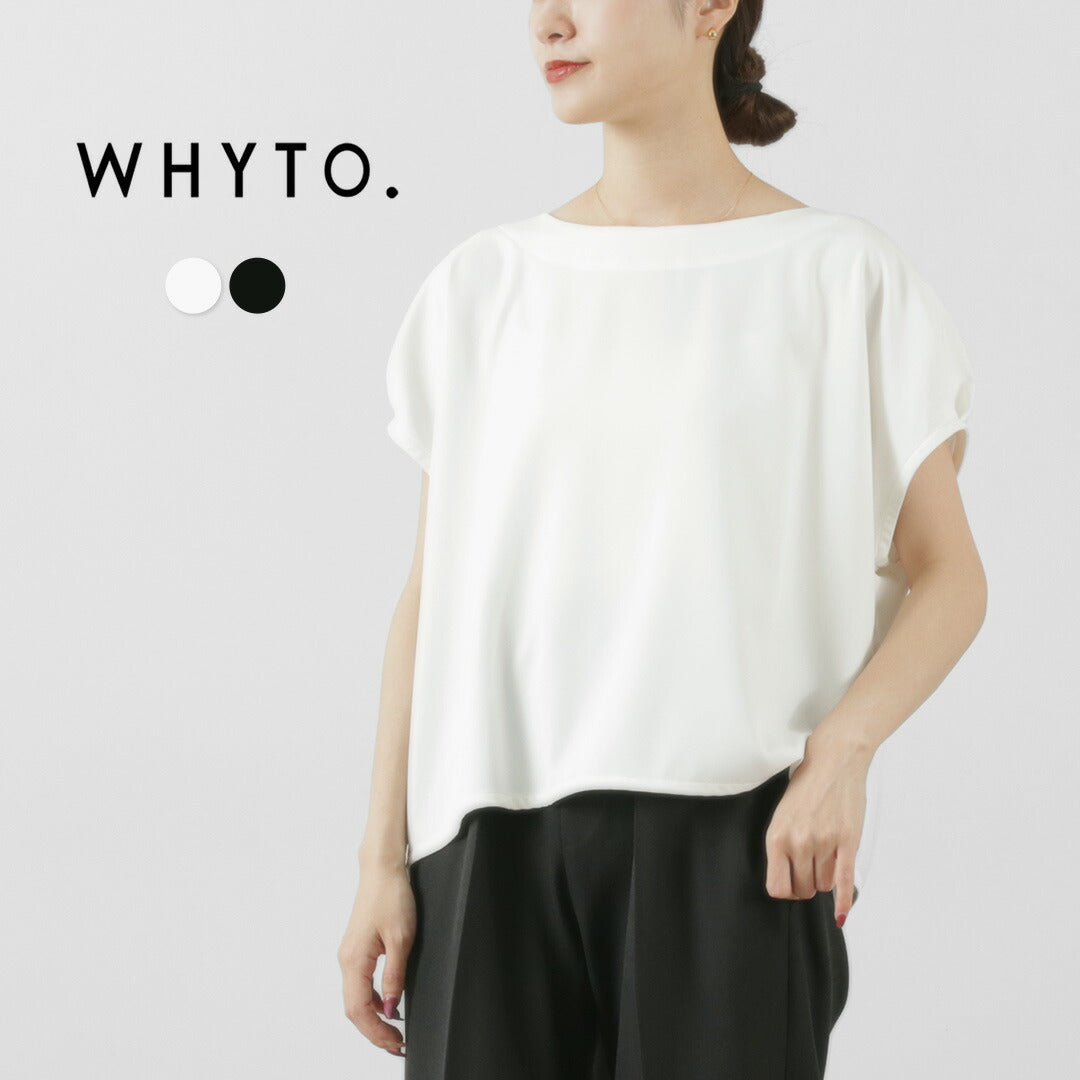 WHYTO.(ホワイト) ドロップ タック ブラウス