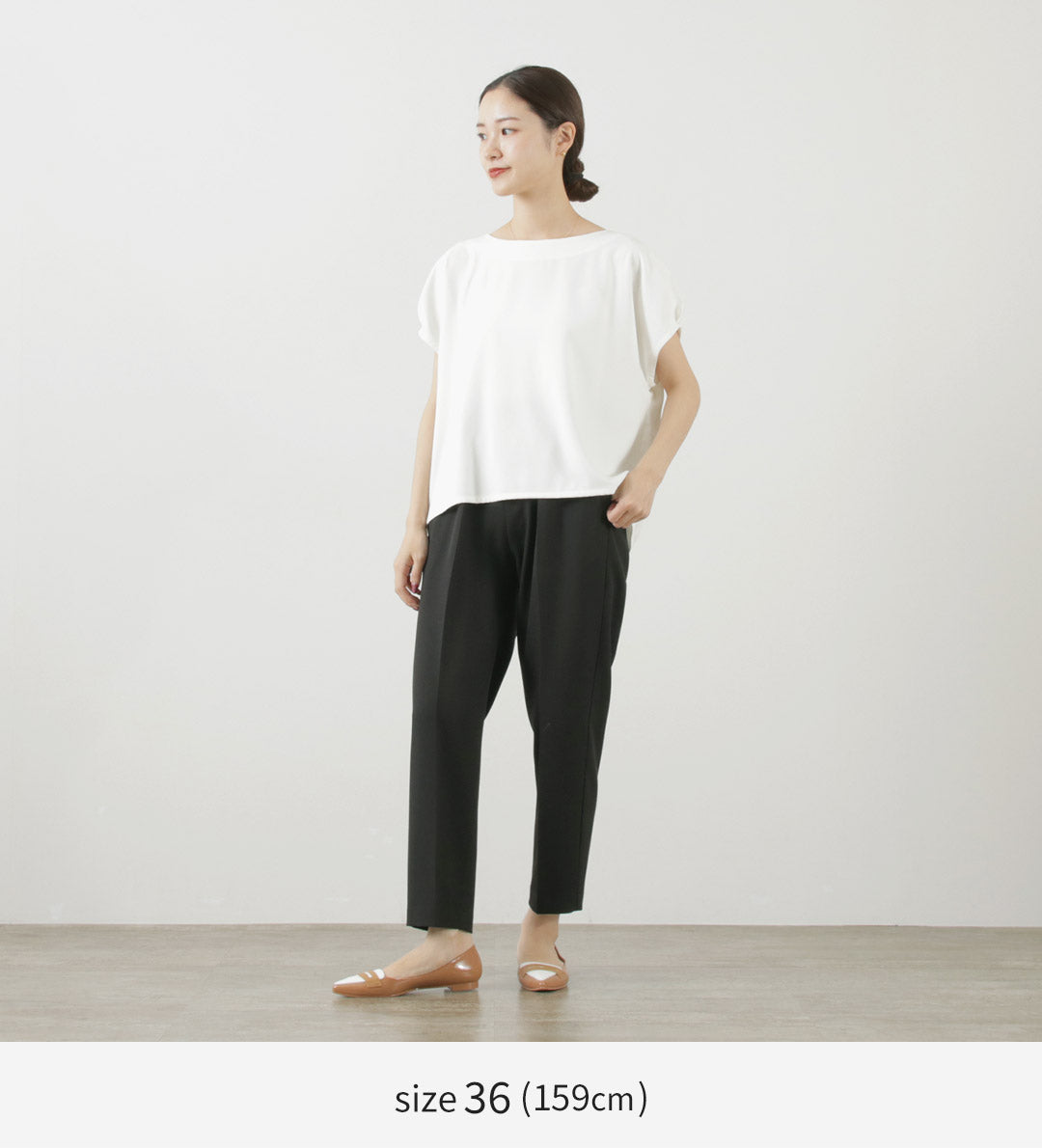 WHYTO.(ホワイト) ドロップ タック ブラウス