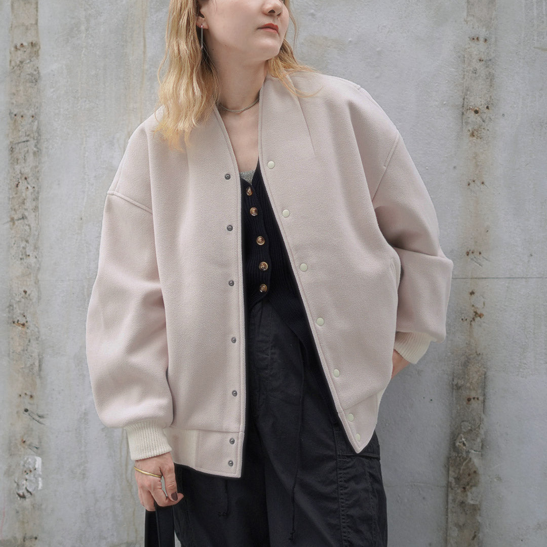 KHA:KI(カーキ) カラーレス バーシティージャケット