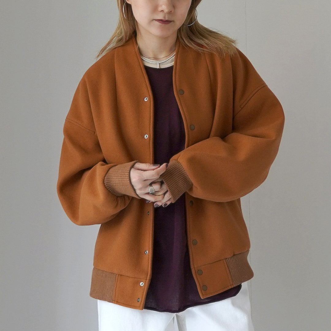 KHA:KI(カーキ) カラーレス バーシティージャケット