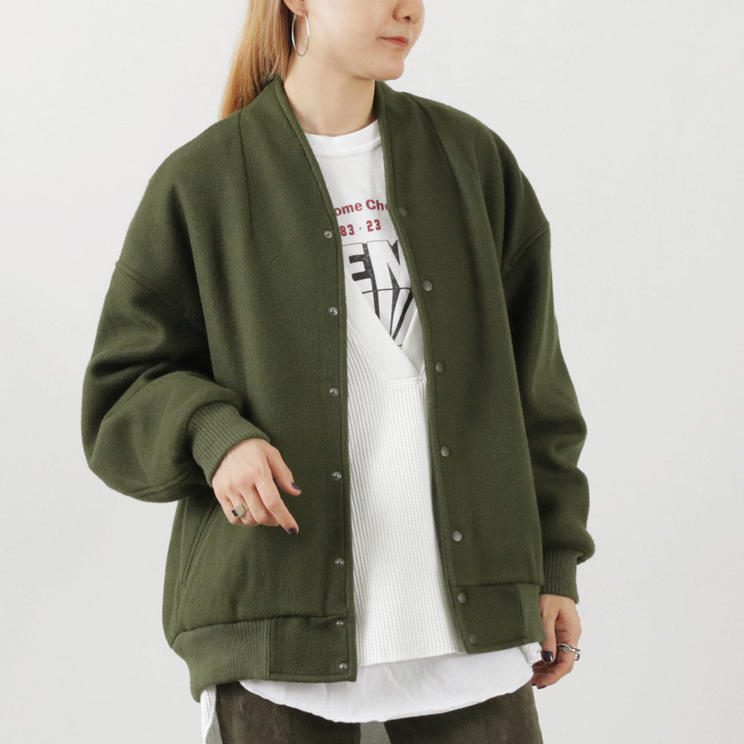 KHA:KI(カーキ) カラーレス バーシティージャケット