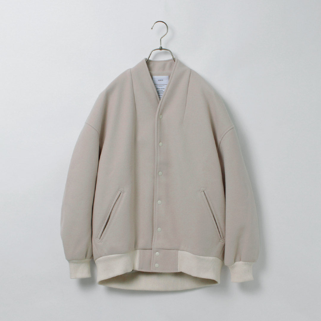 KHA:KI(カーキ) カラーレス バーシティージャケット