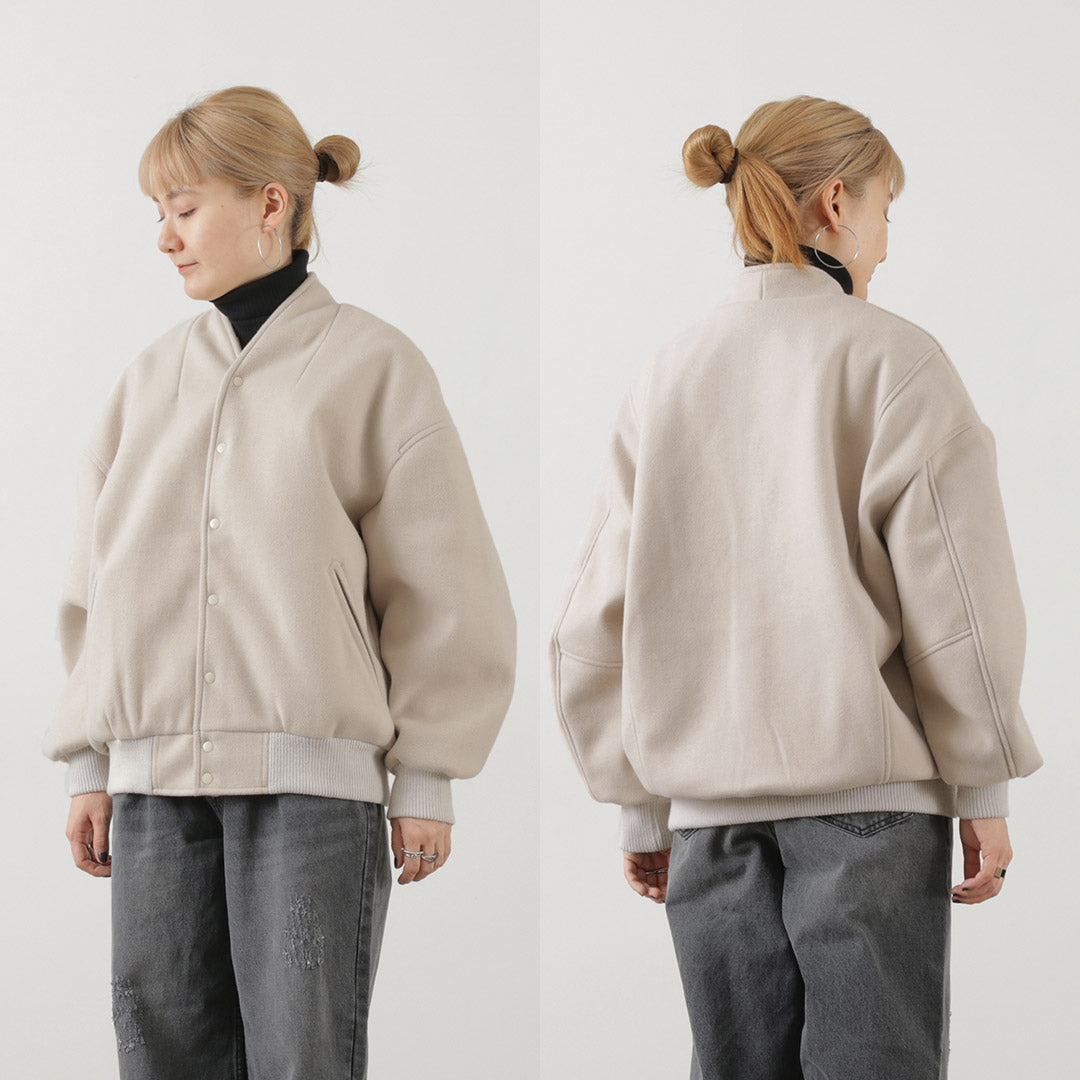KHA:KI(カーキ) カラーレス バーシティージャケット