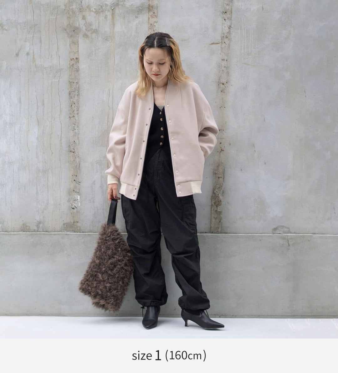 KHA:KI(カーキ) カラーレス バーシティージャケット