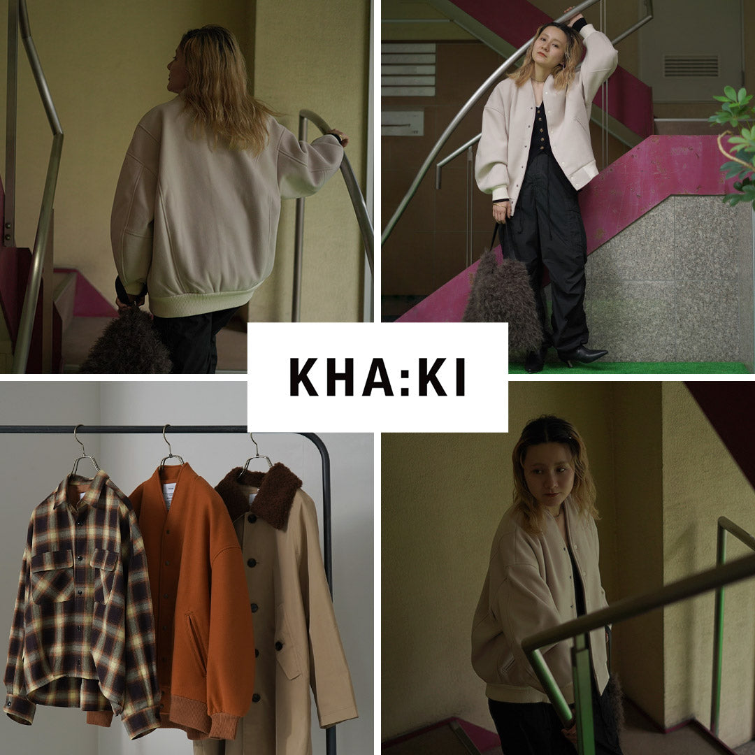 KHA:KI(カーキ) カラーレス バーシティージャケット