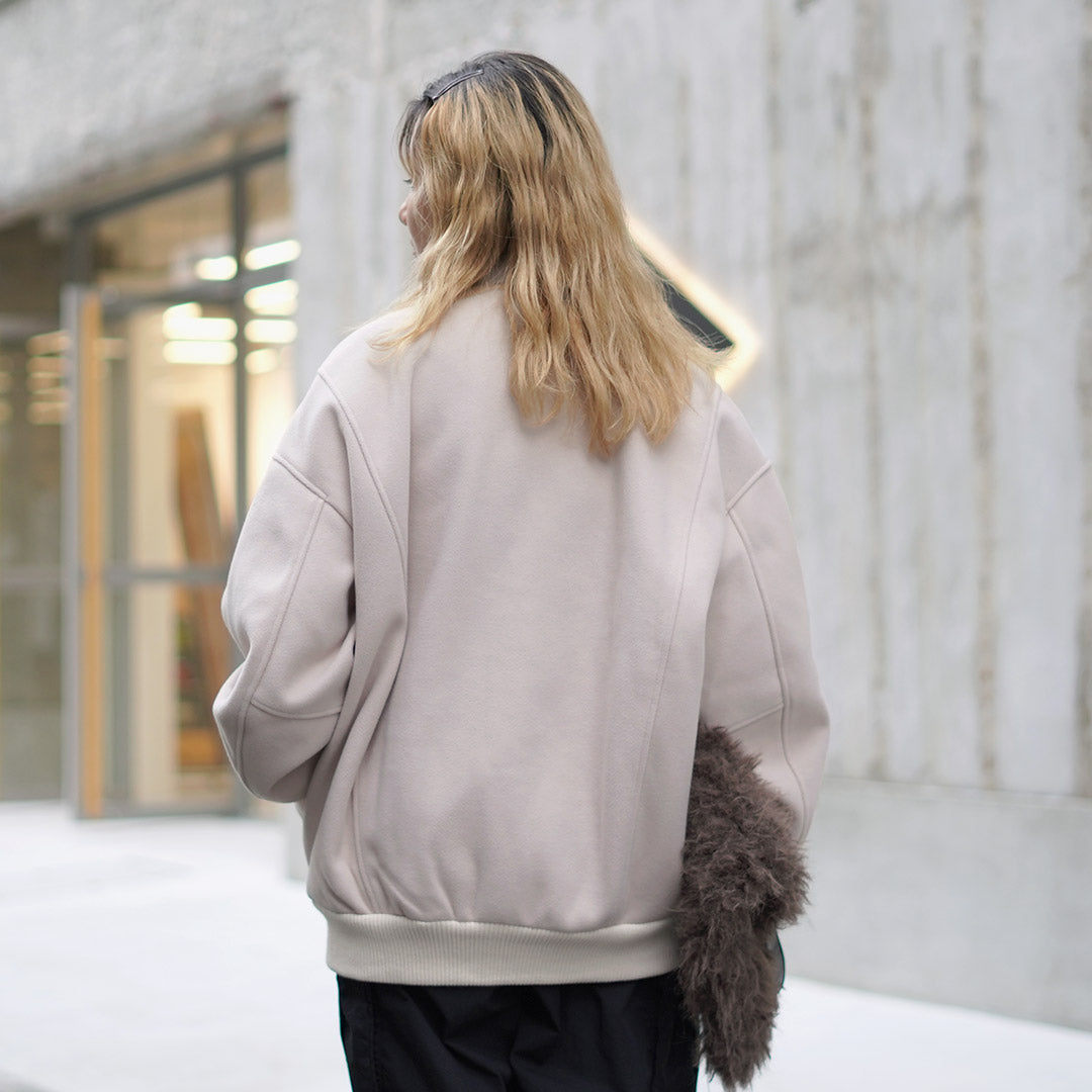 KHA:KI(カーキ) カラーレス バーシティージャケット