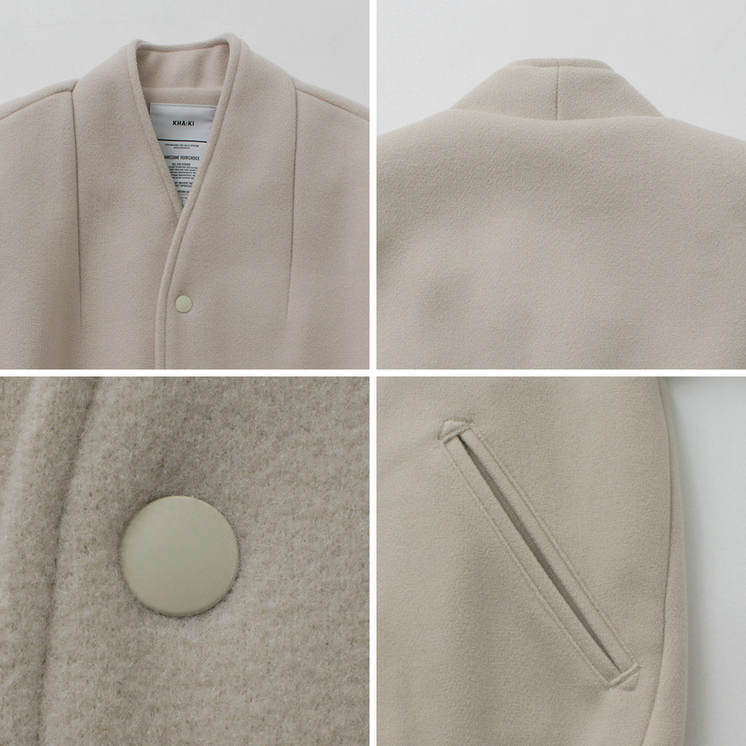 KHA:KI(カーキ) カラーレス バーシティージャケット
