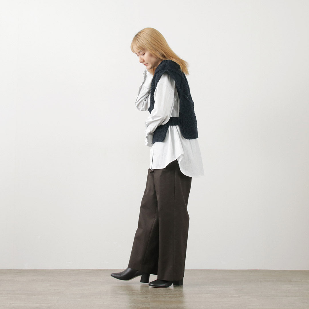 【30%OFF】KHA:KI(カーキ) ハンドニット ケーブル ベスト