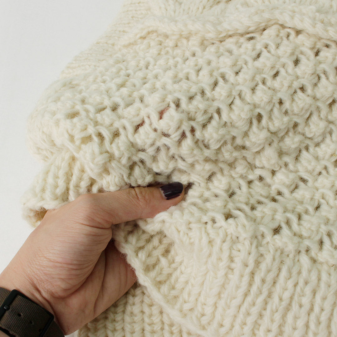 【30%OFF】KHA:KI(カーキ) ハンドニット ケーブル ベスト