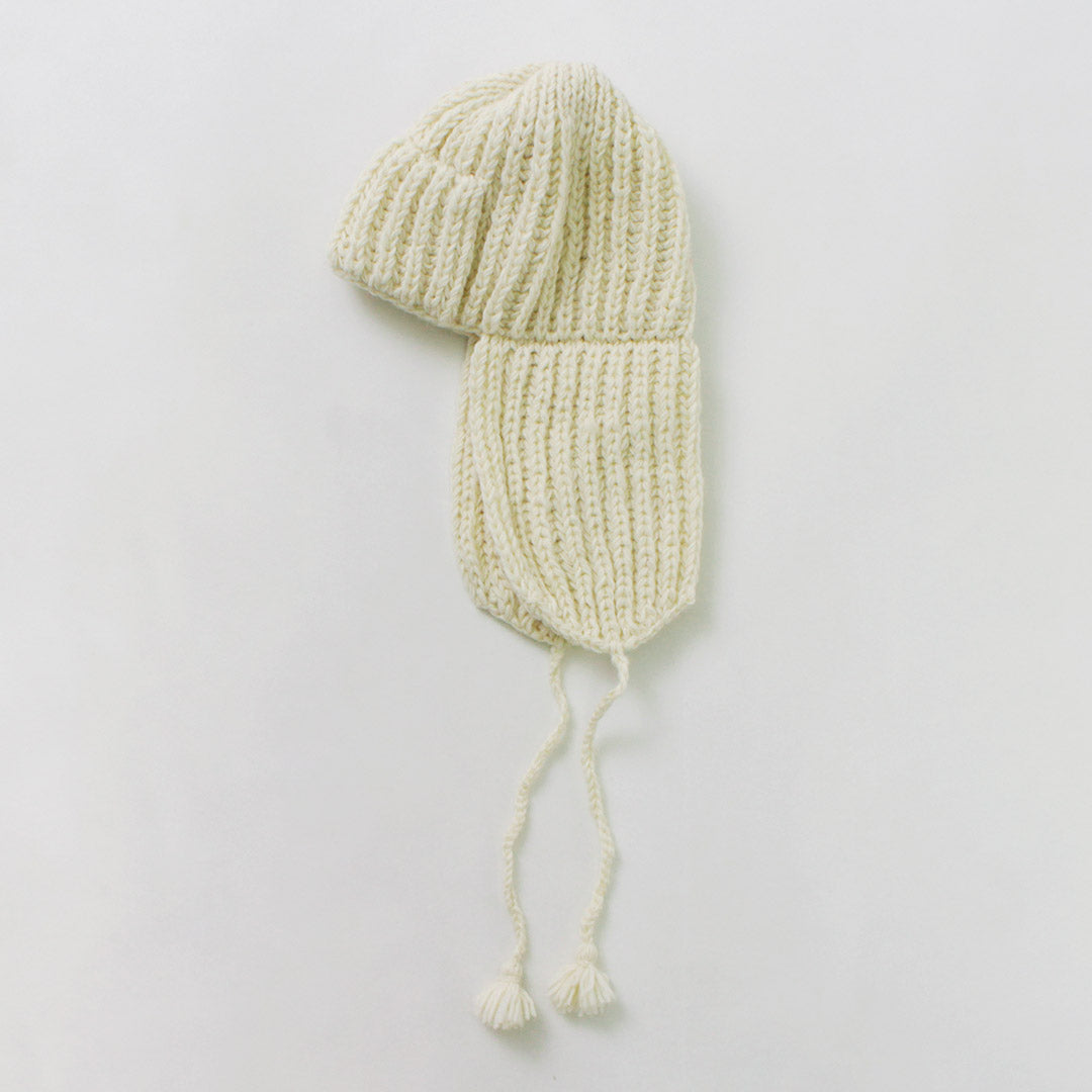 【20%OFF】KHA:KI(カーキ) ハンドニット フライトキャップ