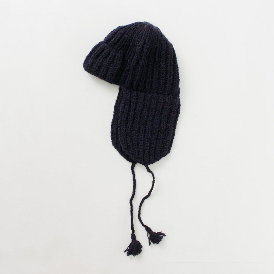 【20%OFF】KHA:KI(カーキ) ハンドニット フライトキャップ