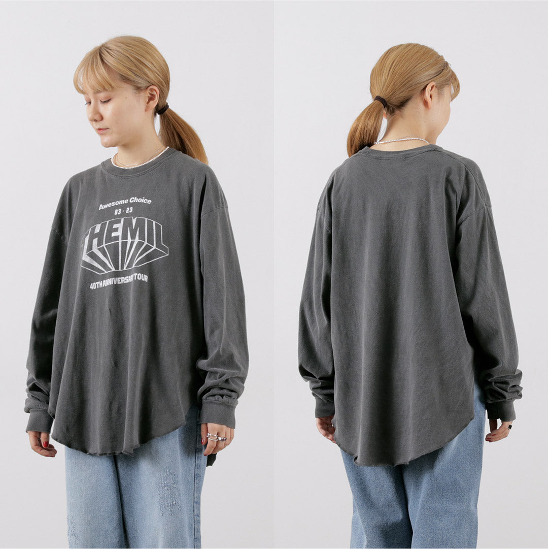 【20%OFF】KHA:KI(カーキ) ラウンドヘム Tシャツ THE MIL