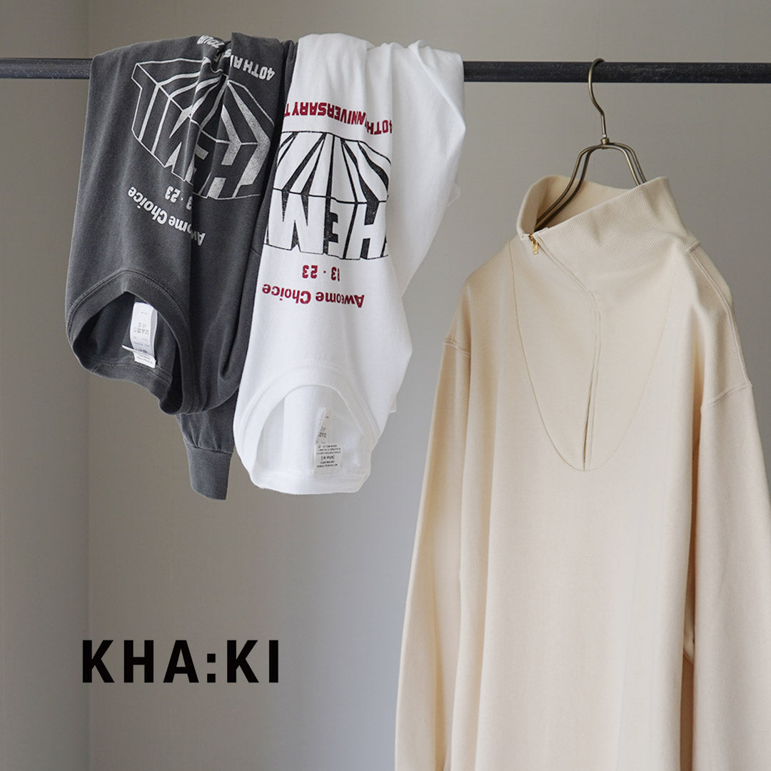 【20%OFF】KHA:KI(カーキ) ラウンドヘム Tシャツ THE MIL