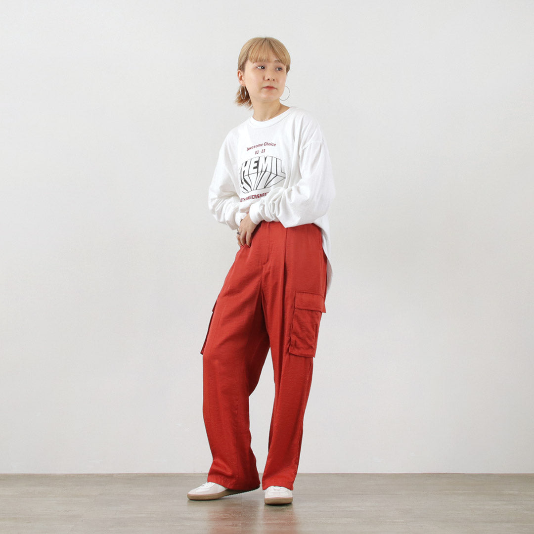 【20%OFF】KHA:KI(カーキ) ラウンドヘム Tシャツ THE MIL