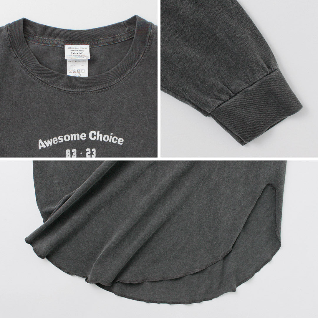【20%OFF】KHA:KI(カーキ) ラウンドヘム Tシャツ THE MIL