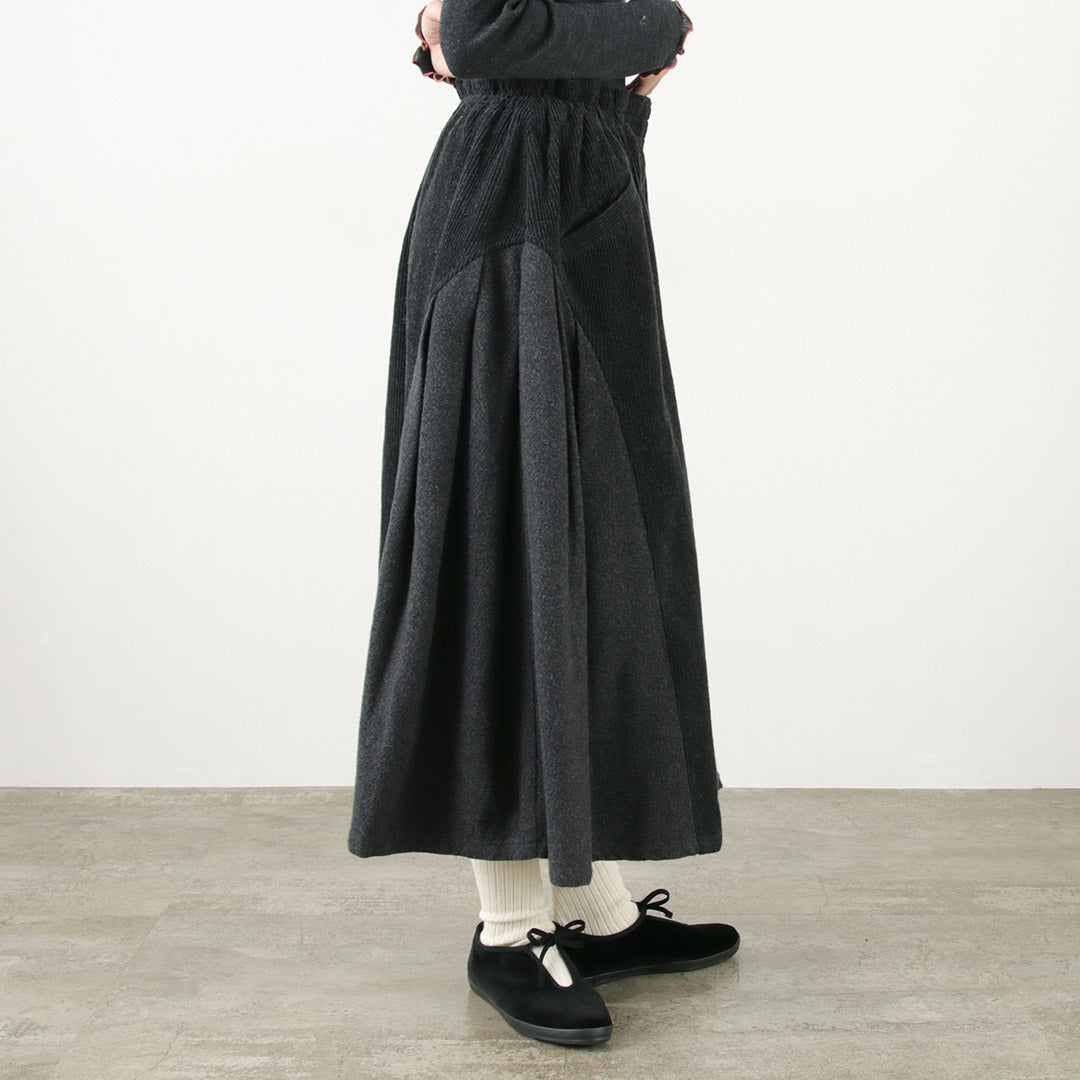 TUMUGU(ツムグ) ドッキング コーデュロイ スカート