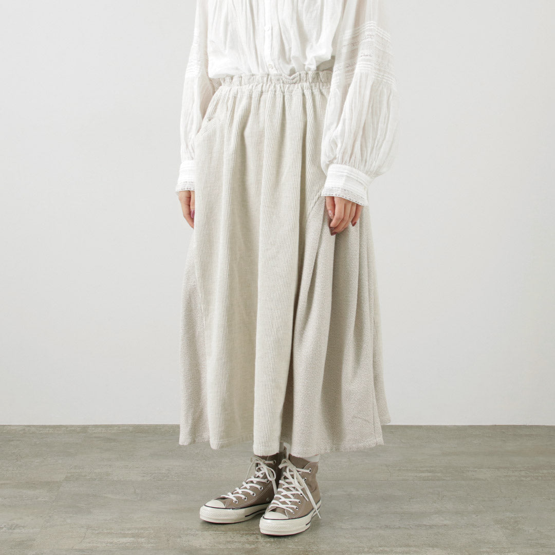 TUMUGU(ツムグ) ドッキング コーデュロイ スカート