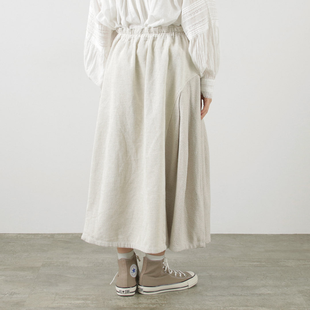 TUMUGU(ツムグ) ドッキング コーデュロイ スカート