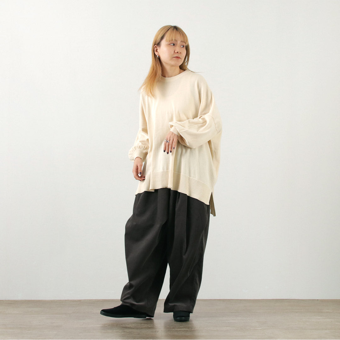 【30%OFF】TUMUGU(ツムグ) ランダムニット ビッグプルオーバー