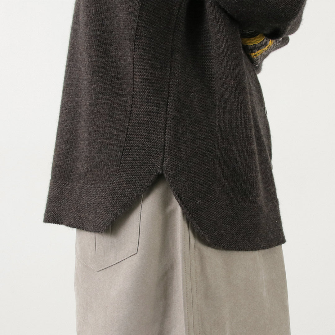 【30%OFF】TUMUGU(ツムグ) コットンカシミア ジャガード 2WAY カーディガン