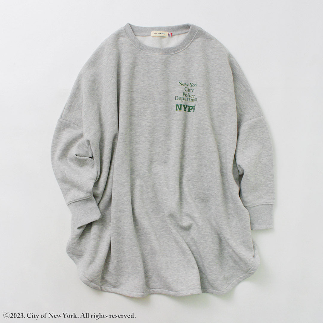 GOOD ROCK SPEED（グッドロックスピード） NYC プリント ワイドスウェット / レディース トレーナー ワイド 長袖 裏起毛 NYC  Print Wide Sweat