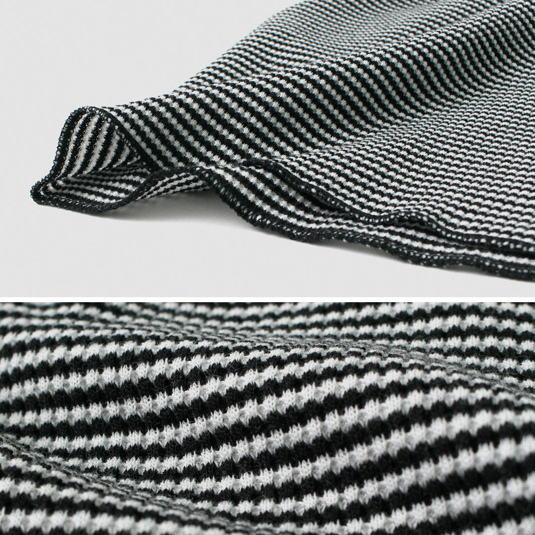 HEALTHKNIT(ヘルスニット) ベーシックワッフル ヘンリーネック ロングスリーブ