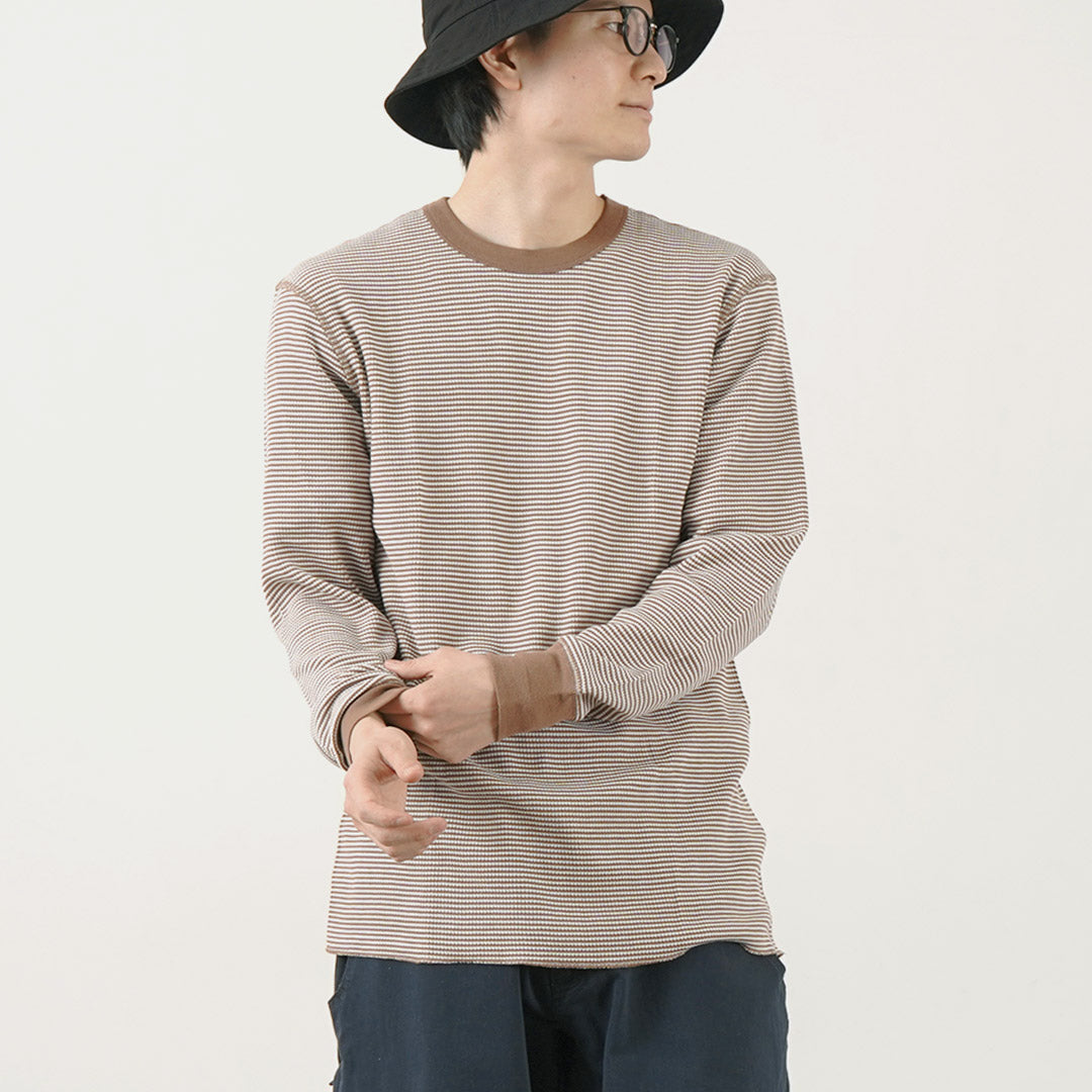 HEALTHKNIT(ヘルスニット) ベーシックワッフル クルーネック ロングスリーブ