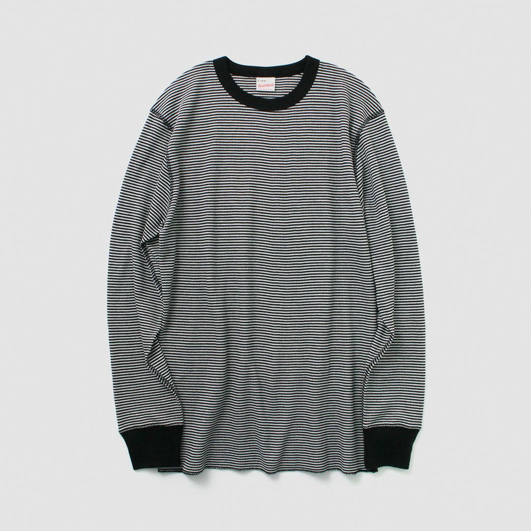 HEALTHKNIT(ヘルスニット) ベーシックワッフル クルーネック ロングスリーブ