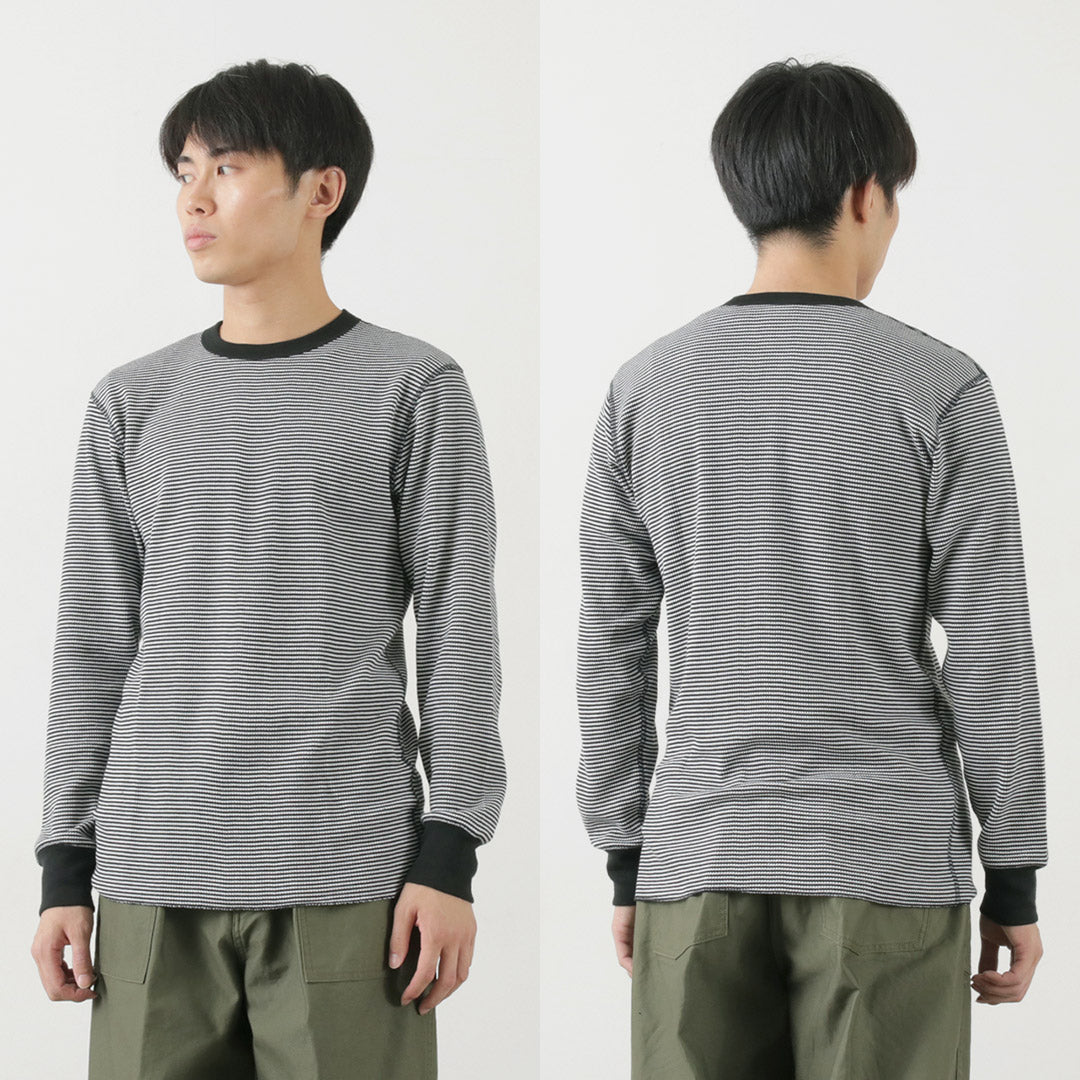 HEALTHKNIT(ヘルスニット) ベーシックワッフル クルーネック ロングスリーブ