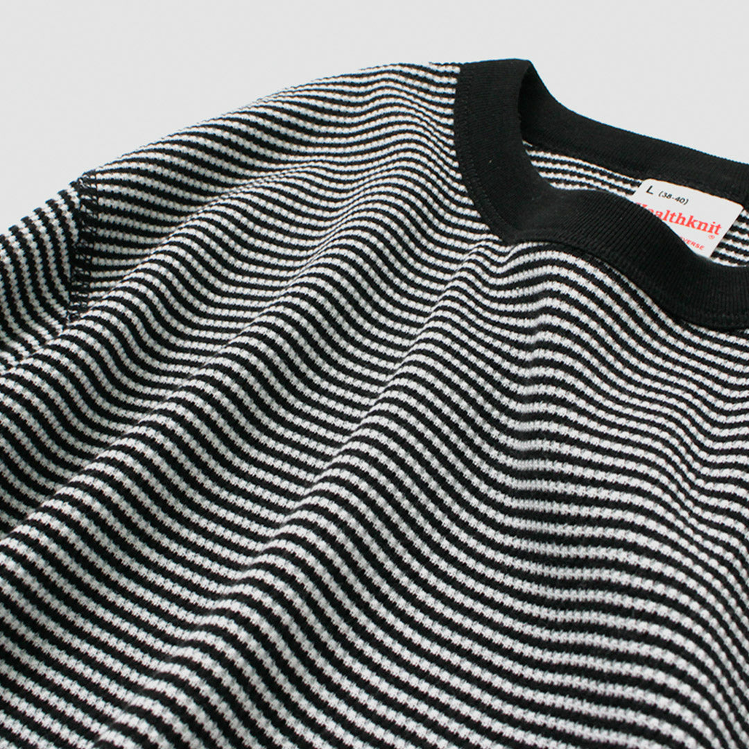 HEALTHKNIT(ヘルスニット) ベーシックワッフル クルーネック ロングスリーブ